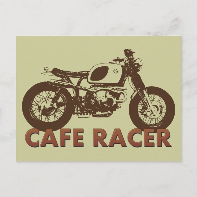 Cafe Racer Vintag Postkarte (Vorderseite)