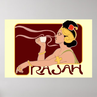 Café Rajah (Rajah Coffee) Frankreich Poster