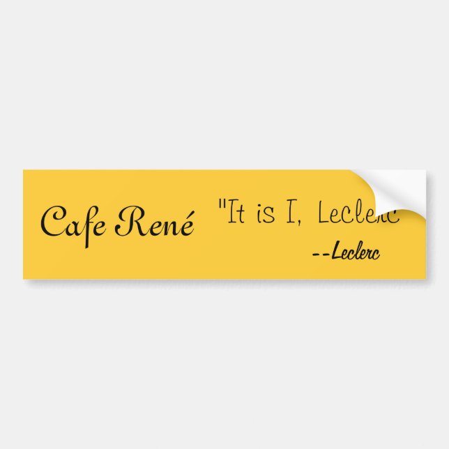 Café René Autoaufkleber (Vorne)