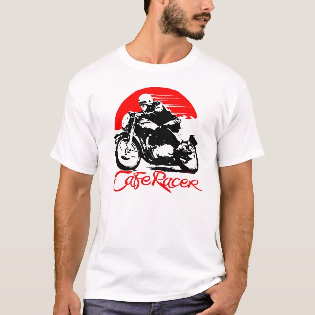 Café-Rennläufer-Motorrad-T-Shirt T-Shirt (Vorderseite)