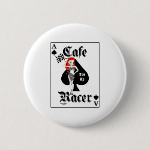 Café-Rennläufer-Tonne herauf Redhead Button