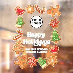 Café Restaurant Bäckerei Weihnachten Fensteraufkleber