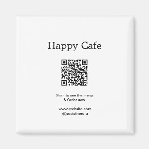 Cafe Restaurant Scan zu sehen Menü Bestellung QR H Magnet