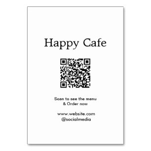Cafe Restaurant Scan zu sehen Menü Bestellung QR H Tischnummer