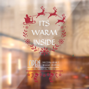 Cafe Restaurant Weihnachtsbrauch Fensteraufkleber