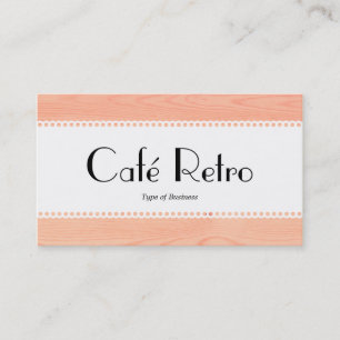 Café Retro (Scalloped) - Holz Visitenkarte