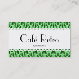 Café Retro (Scalloped) - Muster für Fischfang Visitenkarte