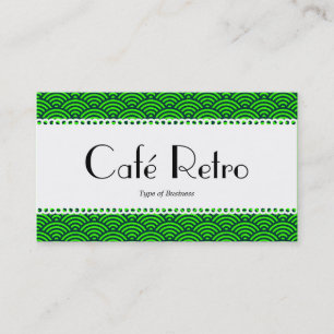 Café Retro (Scalloped) - Muster für Fischfang Visitenkarte