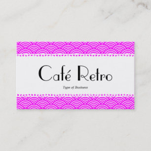 Café Retro (Scalloped) - Muster für Fischfang Visitenkarte