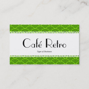 Café Retro (Scalloped) - Muster für Fischfang Visitenkarte