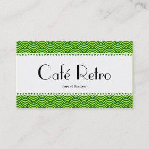 Café Retro (Scalloped) - Muster für Fischfang Visitenkarte