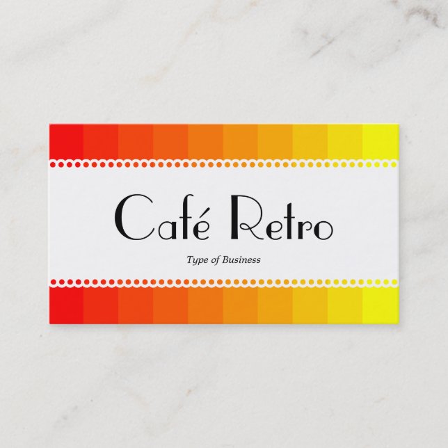 Café Retro (skallopiert) - Farbübergang Visitenkarte (Vorderseite)