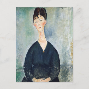 Cafe Singer Frauenportrait von Amedeo Modigliani Postkarte
