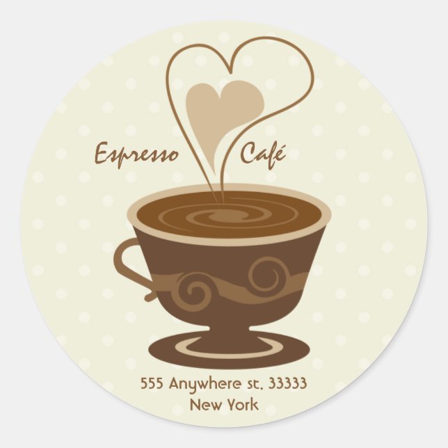Cafe Sticker (Vorderseite)