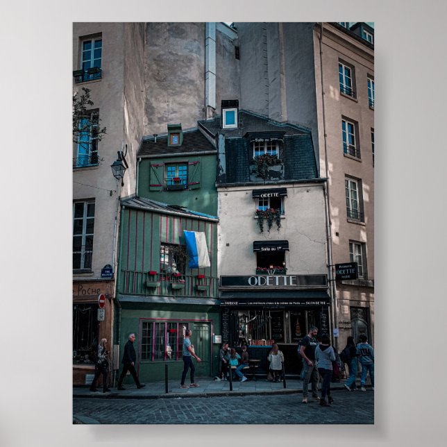 Cafe Street View in Paris Poster (Vorne)