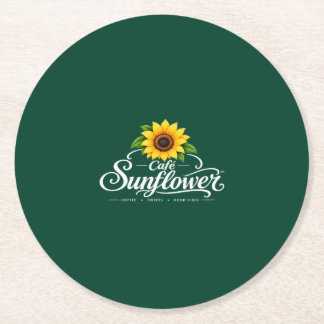 Cafe Sunflower Official Paper Coaster Runder Pappuntersetzer