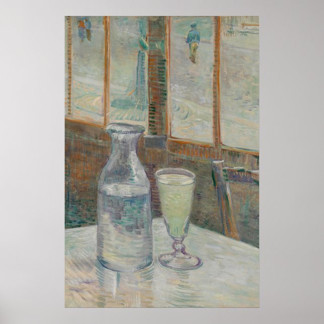 Café Table mit Absinthe Poster (Vorne)