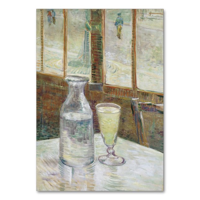 Café Table mit Absinthe von Vincent Van Gogh Tischnummer (Vorderseite)