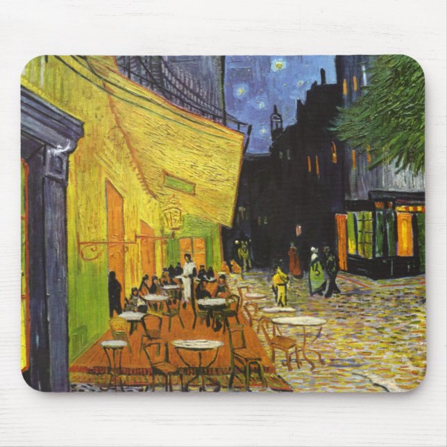 Café Terrace at Night by van Gogh Mousepad (Vorne)