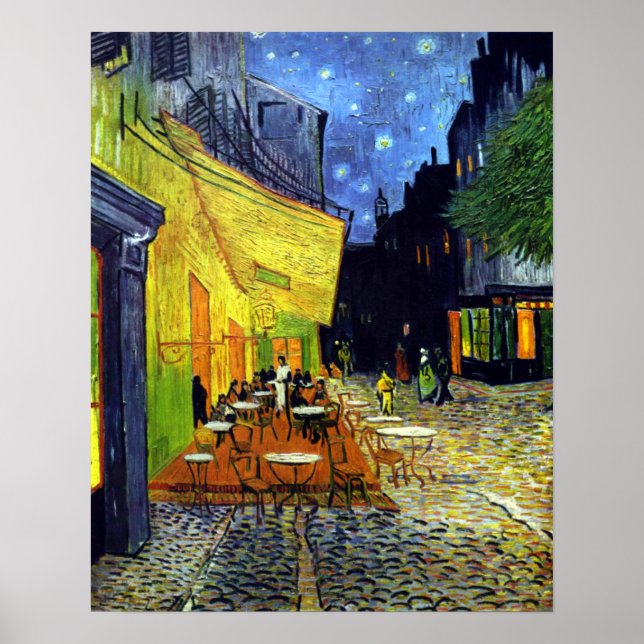 Café Terrace at Night by Van Gogh Poster (Vorne)