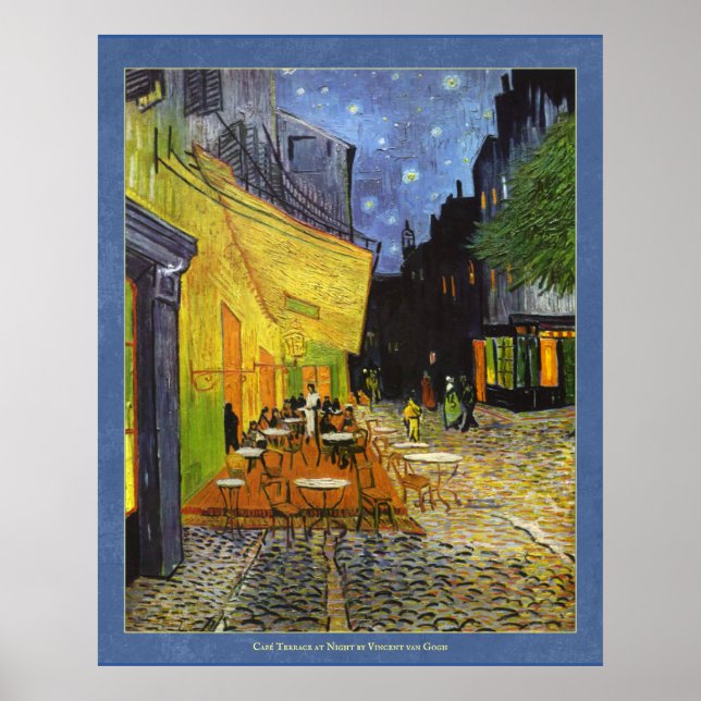 Café Terrace at Night by van Gogh Poster (Vorne)