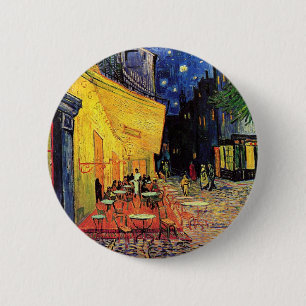 Café Terrace at Night by Vincent van Gogh Button