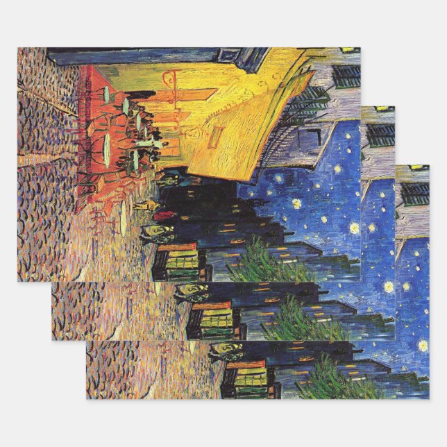 Café Terrace at Night by Vincent van Gogh Geschenkpapier Set (Set)