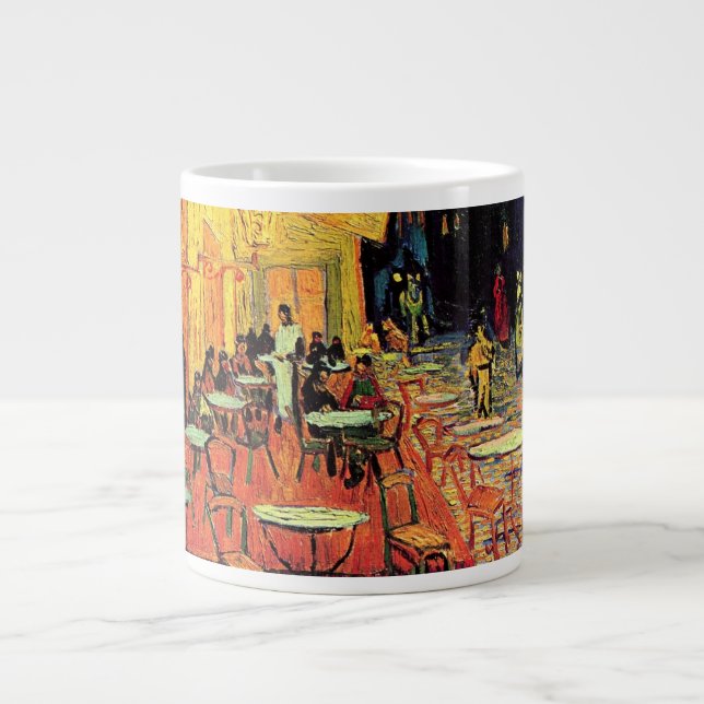 Café Terrace at Night by Vincent van Gogh Jumbo-Tasse (Vorderseite)