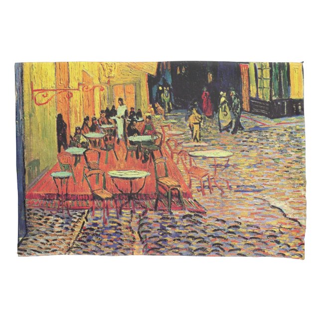 Café Terrace at Night by Vincent van Gogh Kissenbezug (Vorderseite)