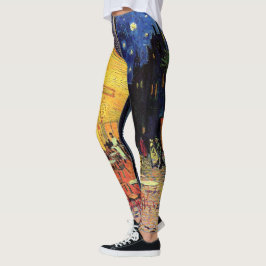Café Terrace at Night by Vincent van Gogh Leggings