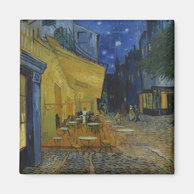 Café Terrace at Night by Vincent van Gogh Magnet (Vorne)