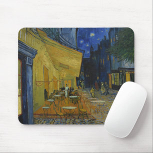 Café Terrace at Night by Vincent van Gogh Mousepad