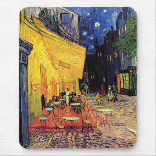 Café Terrace at Night by Vincent van Gogh Mousepad