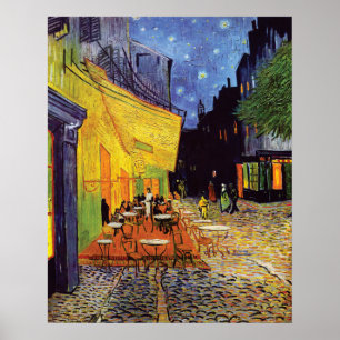 Café Terrace at Night by Vincent Van Gogh Poster
