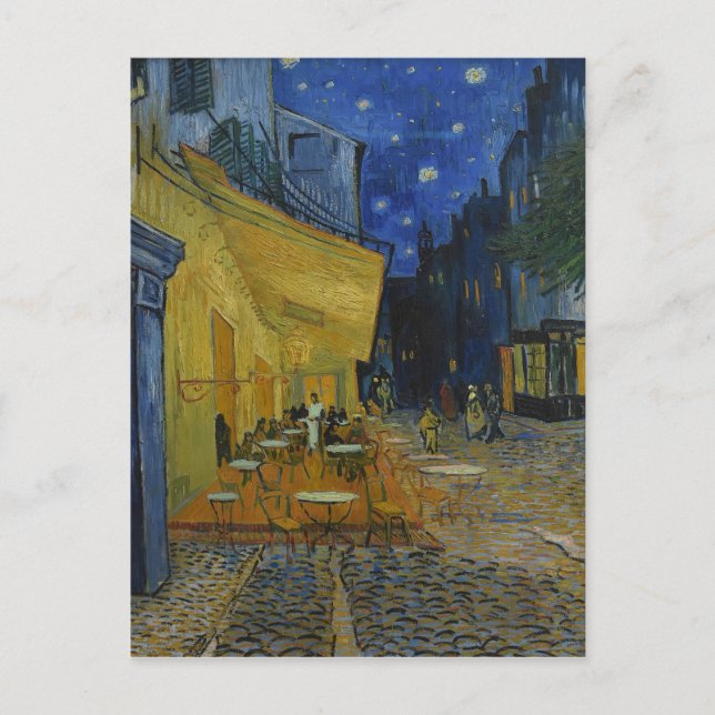 Café Terrace at Night by Vincent van Gogh Postkarte (Vorderseite)