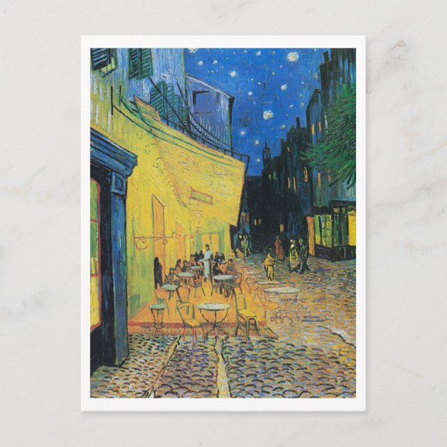 Café Terrace at Night by Vincent Van Gogh Postkarte (Vorderseite)