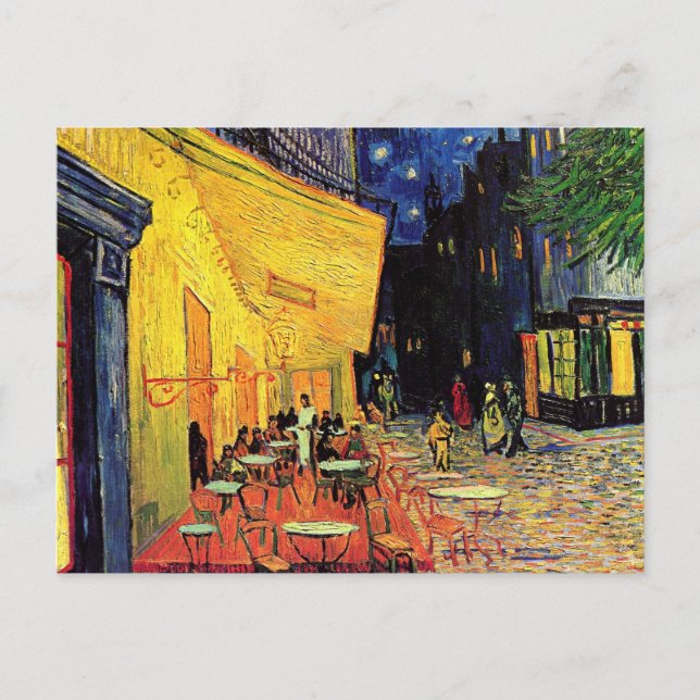 Café Terrace at Night by Vincent van Gogh Postkarte (Vorderseite)