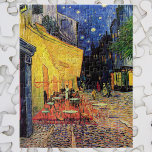 Café Terrace at Night by Vincent van Gogh Puzzle<br><div class="desc">Das Cafe Terrace on the Place du Forum by Vincent van Gogh ist ein Vintages Post-Impressionismus architektonisches Stadtbild. Von außen hat man einen Blick auf ein Restaurant mit Tischen, Stühlen, Kellnern und anderen Speisen. Eine schöne Nacht mit Sternen am Himmel in Arles, Frankreich. Über den Künstler: Vincent Willem van Gogh...</div>