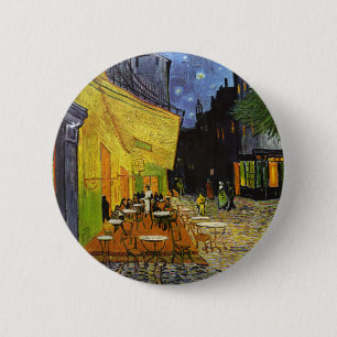 Café Terrace at Night Van Gogh Button
