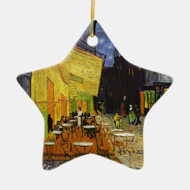 Café Terrace at Night Van Gogh Keramikornament (Vorne)