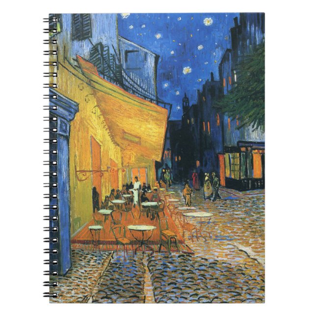 Café Terrace at Night Van Gogh Notebook Notizblock (Vorderseite)