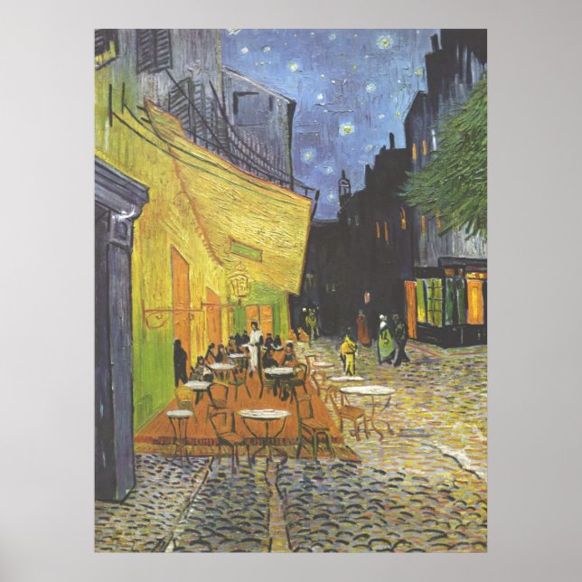 Café Terrace at Night Van Gogh Poster (Vorne)