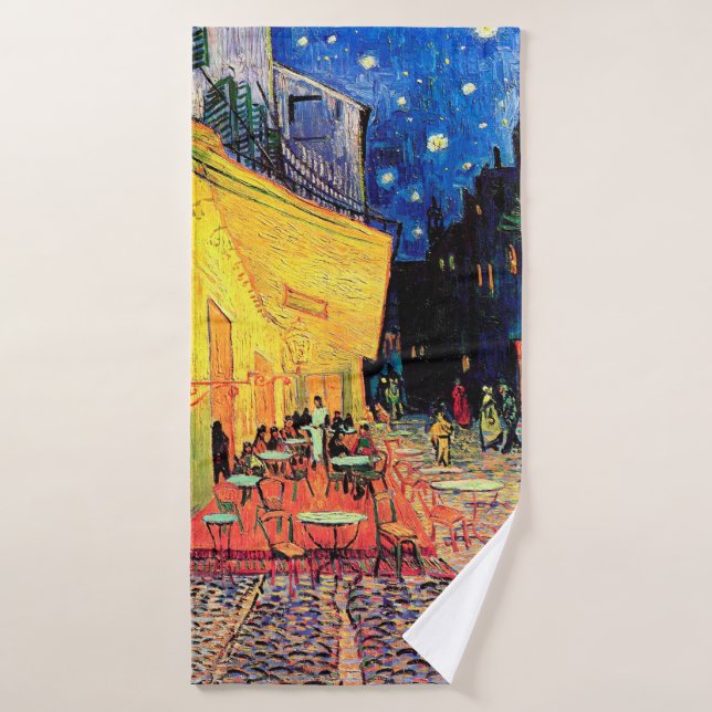 Cafe Terrace at Night, Vincent van Gogh, 1888 Badehandtuch (Badehandtuch)