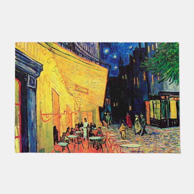 Cafe Terrace at Night, Vincent van Gogh, 1888 Fußmatte (Vorderseite)