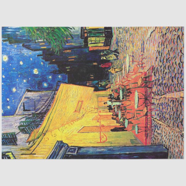 Cafe Terrace at Night, Vincent van Gogh, 1888 Seidenpapier (Vorderseite)