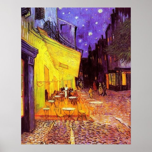 Café Terrace on Night by Vincent van Gogh Poster (Vorne)