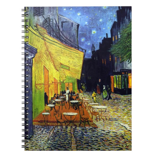 Café Terrasse am Abend bei Vincent Van Gogh Notizblock (Vorderseite)