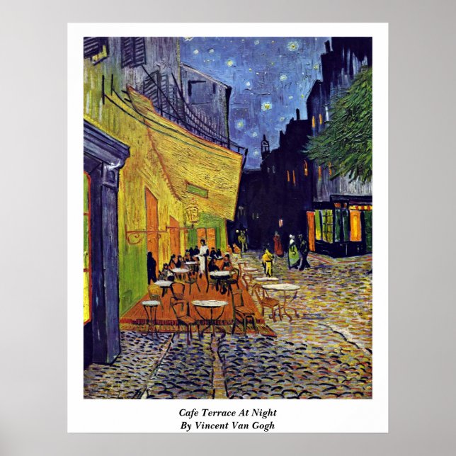 Café Terrasse am Abend By Vincent Van Gogh Poster (Vorne)