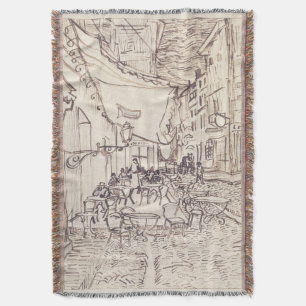 Café Terrasse am Abend, Kunstskizze, Van Gogh Decke