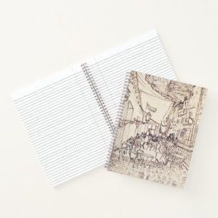 Café Terrasse am Abend, Kunstskizze, Van Gogh Notizbuch